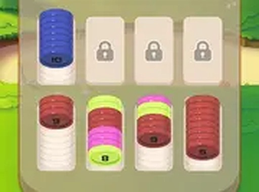 Color Coin Stacking Puzzle Game
