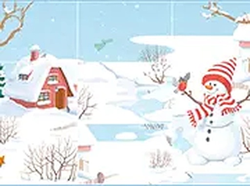 Snowman Slide Puzzle Game